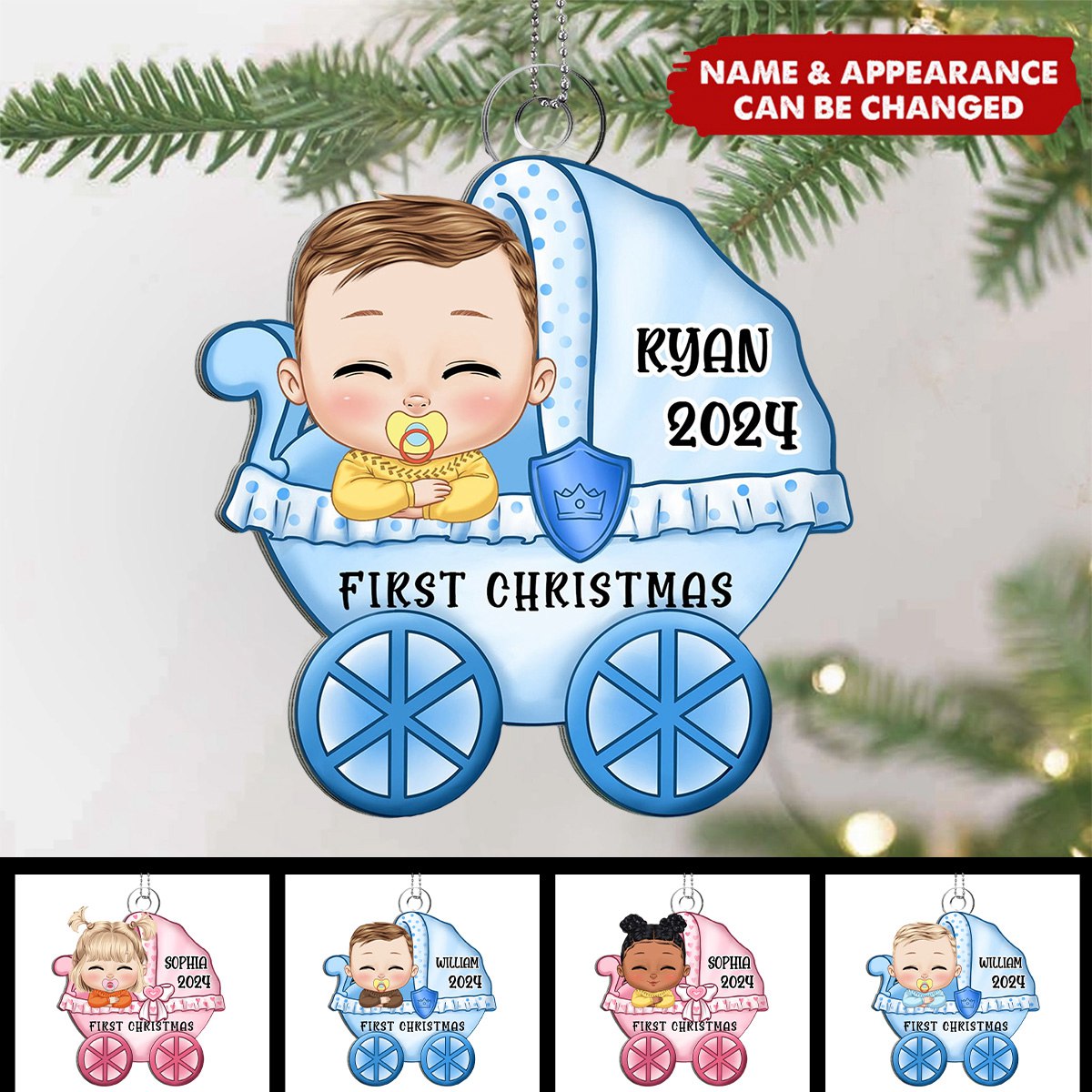 Baby’s First Christmas – Personalized Acrylic Ornaments