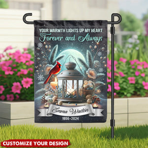 Your Warmth Lights Up My Heart - Personalized Garden Flag