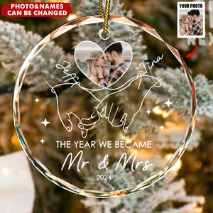 The Year We Became Mr. and Mrs. – Personalized Couples Ornaments