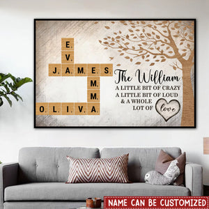 Home Is Where The Heart Is-Personalized Family Crossword Puzzle Poster