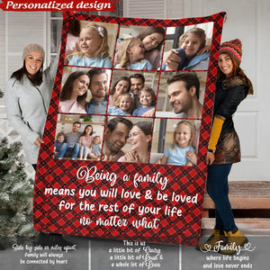 Love And Be Loved - Personalized Photo Blanket