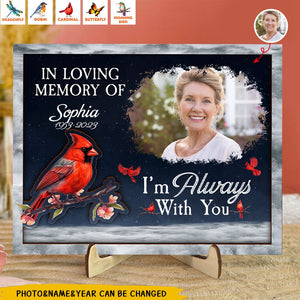 I'm Always With You - Personalized 2 Layers Wooden Photo Plaque