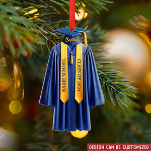 Graduation Ornament, 2024 College Graduation - Personalized Acrylic Ornament