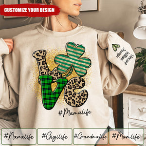 Love Grandmalife With Lucky Charms Personalized Sweatshirt