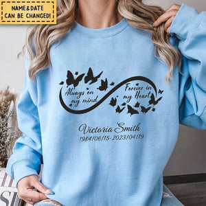 Always On My Mind Forever In My Heart Personalized Sweatshirt