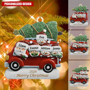 Personalized Christmas Family Red Truck Ornament-Gift For Family