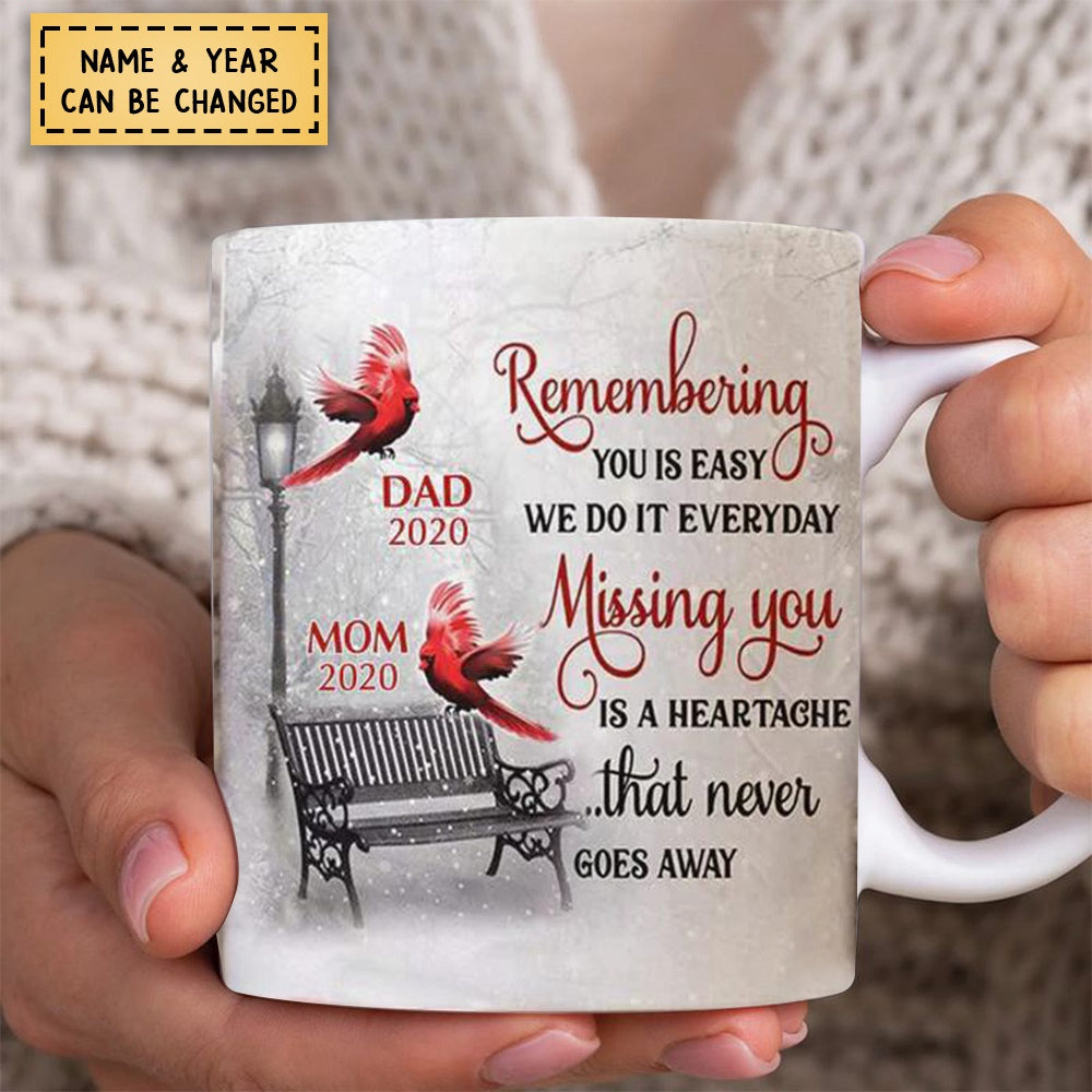 Personalized Cardinal Winter Memorial Mug