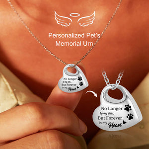 Forever In My Heart - Personalized Memorial Pet Urn Necklace