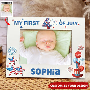 First Fourth of July Baby Gift-Personalized Picture Frame
