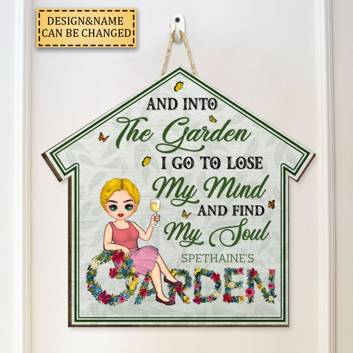 Crazy Plant Lady - Personalized Custom Shaped Wood Sign