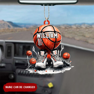 Personalized Basketball Acrylic Ornament - Gift For Basketball Lover