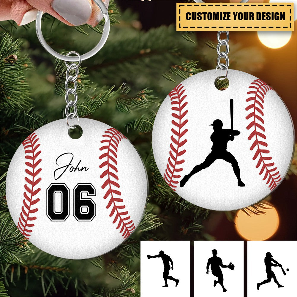 Baseball Ball - Personalized Acrylic Keychain