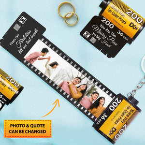 Custom Photo Couple Gift Personalized Film Roll Keychain