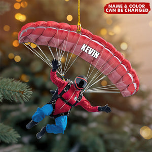 Personalized Parachute Shaped Ornament – Gift For Paragliding, Skydiving Lovers