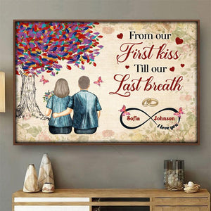 Together Is My Favorite Place To Be Couple Personalized Poster, Valentine Gift for Couples, Husband, Wife, Parents, Lovers