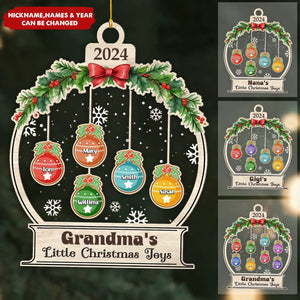 Little Joys Of Grandma Christmas Gifts Custom Name Personalized Ornament