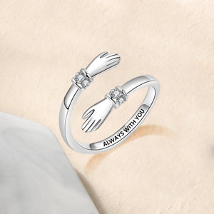 Personalized Hug From Heaven Memorial Ring