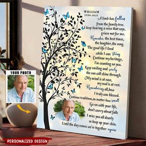 Until The Day Comes We're Togetber Again Personalized Memorial Butterfly Poster