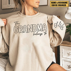 This Grandma Belongs To Family Personalized Sweatshirt