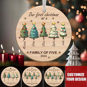 Personalized Custom Tree  Wooden Ornament