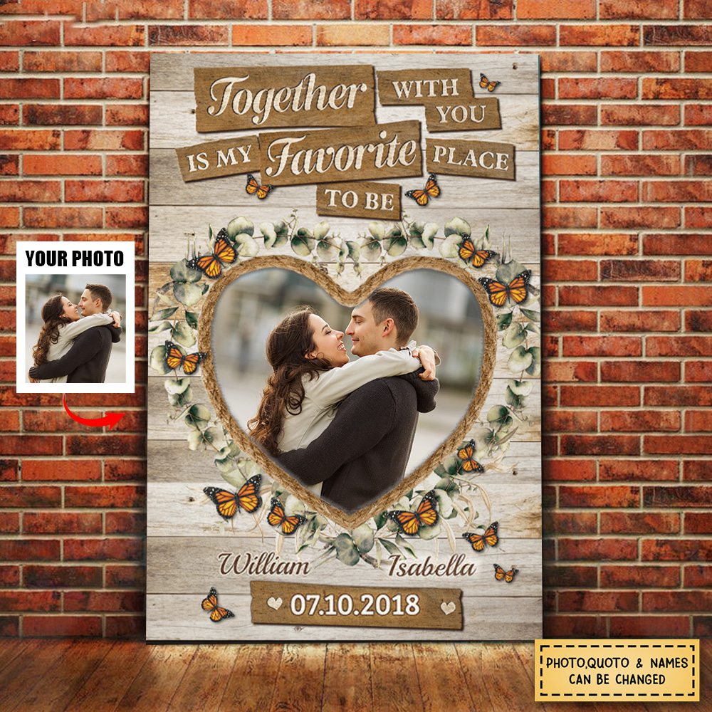 All of me loves all of you - Upload Image, Gift For Couples, Husband Wife - Personalized Vertical Poster
