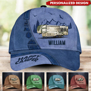 Happy Camper Personalized Classic Cap For Outdoor Enthusiasts