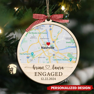 Our Exclusive Memories - Personalized Map Ornament - A Gift For Couples