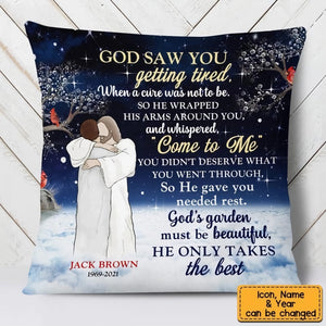 Personalized Memo God's Garden Must Be Beautiful Gift For Loss Pillow