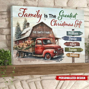 Merry Christmas Sign Family, Custom Christmas Decor, Personalized Poster