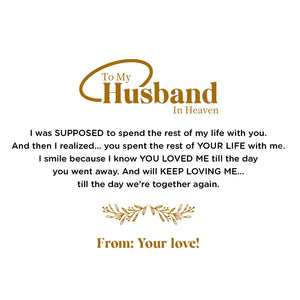 To My Husband In Heaven Memorial Bracelet