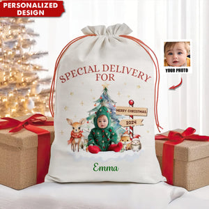 Personalized Custom Christmas Favor Bag-Gift For Baby-Upload Photo