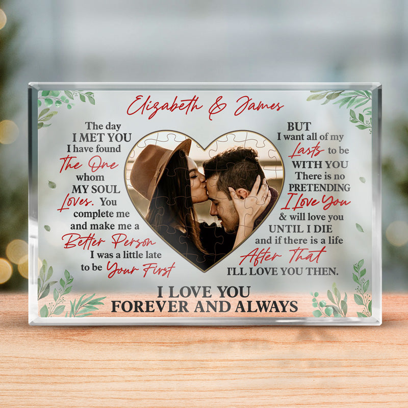 Couple Personalized Custom Rectangle Shaped Acrylic Plaque - Gift For Husband Wife