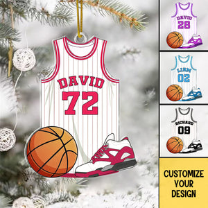 Personalized Basketball Jersey Uniform Ornament