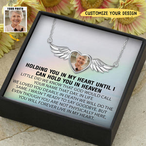 Personalized Angel Wings Photo Necklace