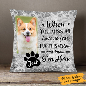 Upload Dog/ Cat Photo-Don't Cry For Me Mom!-Personalized Memorial Pillowcase