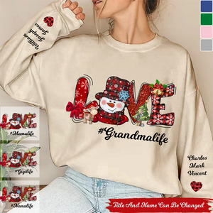 Personalized Love Snowman Grandma Life Sweatshirt