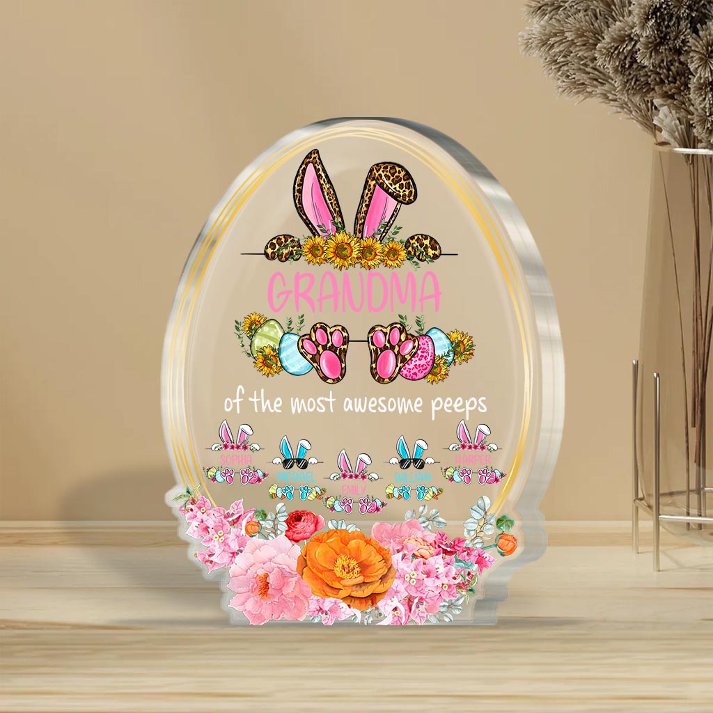 Grandma Mom Of The Most Awesome Kid - Personalized Easter Day Custom Shaped Acrylic Plaque