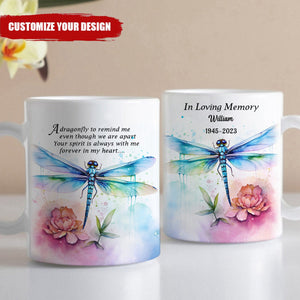 In Loving Memory Dragonfly Memorial Personalized Mug