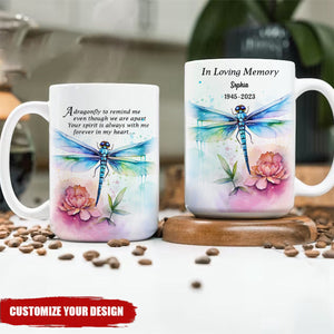 In Loving Memory Dragonfly Memorial Personalized Mug