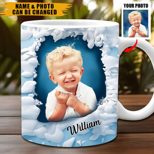 Upload Photo - In A Snow Wall Hole Personalized Mug