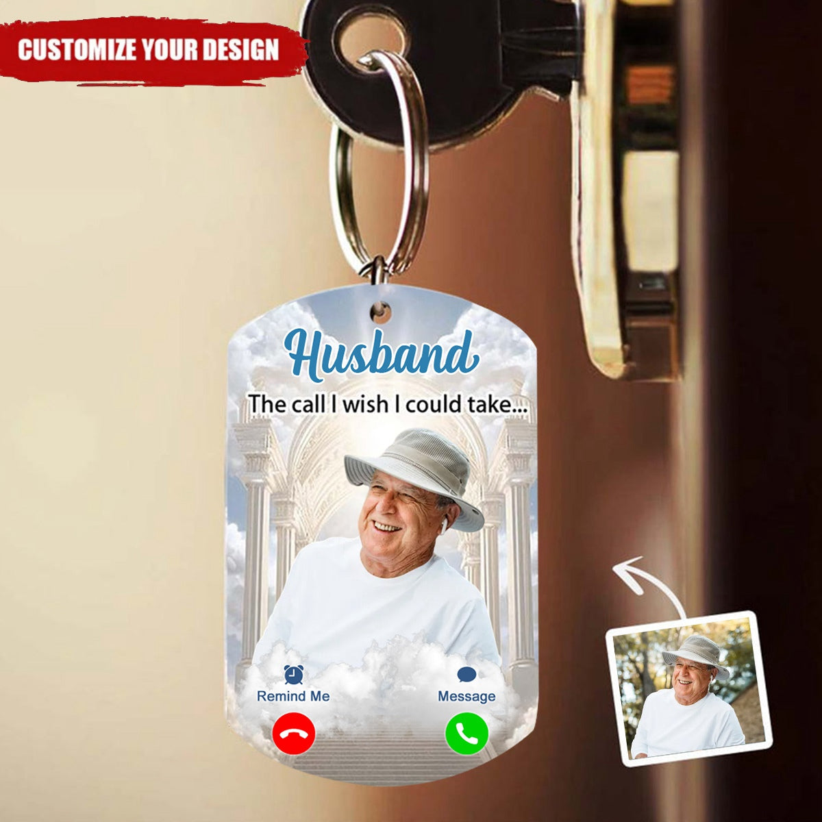 The Call I Wish I Could Take Memorial Aluminum Keychain