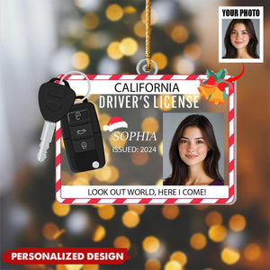 Personalized Photo New Driver Ornament 2024, Drivers License Ornament