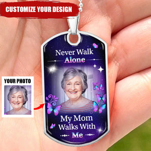 Custom Photo Walk With Me - Memorial Personalized Custom Necklace