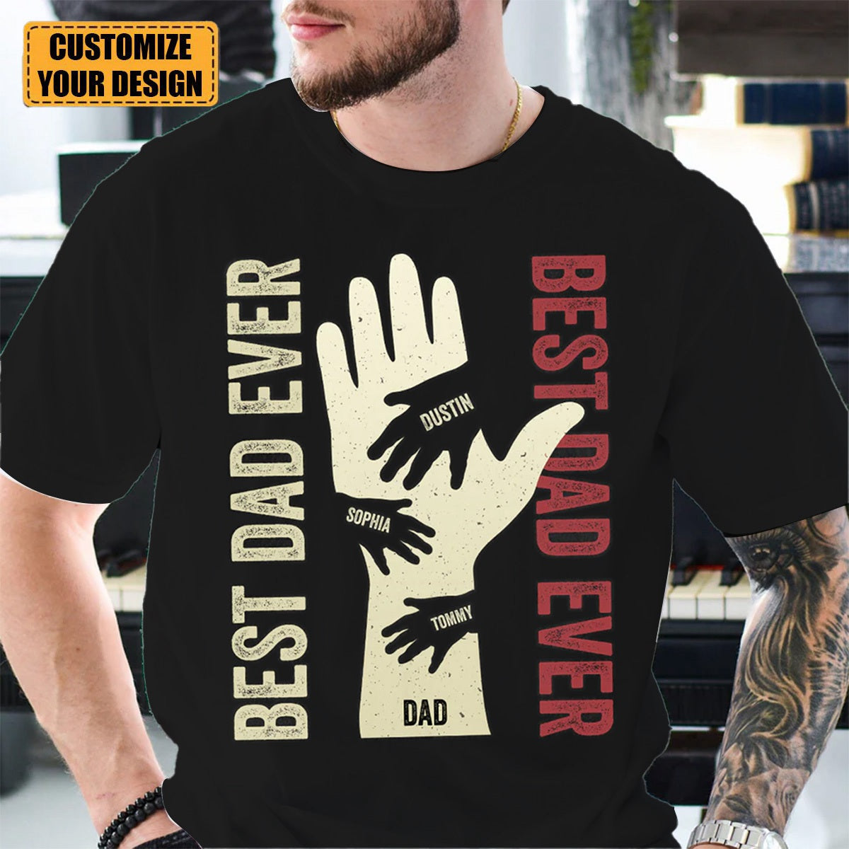 Best Dad Ever - Personalized T-Shirt ,Gift For Dad