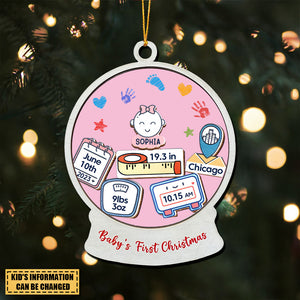 Baby First Christmas - Personalized Circle Acrylic Ornament