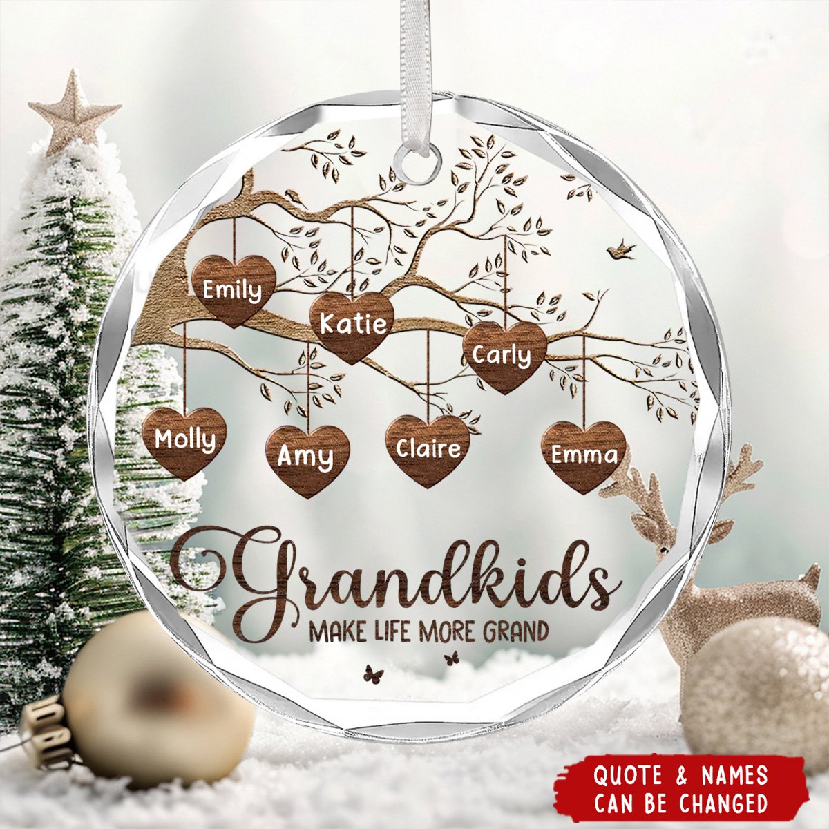 Grandchildren Make Life Better - Personalized Custom Acrylic Ornaments