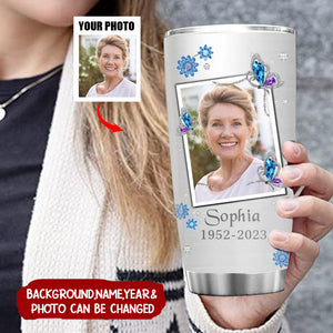 Custom Photo My Mind still Talks To You Memorial Personalized Tumbler