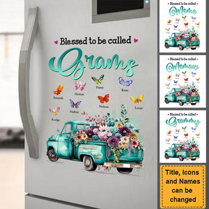 Gifts For Grandma Flower Truck Blessed To Be Called Sticker