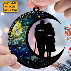 From Our First Kiss Till Our Last Breath - Personalized Suncatcher Ornament