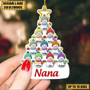 Gift For Grandma Snowman Kids Christmas Tree Ornament